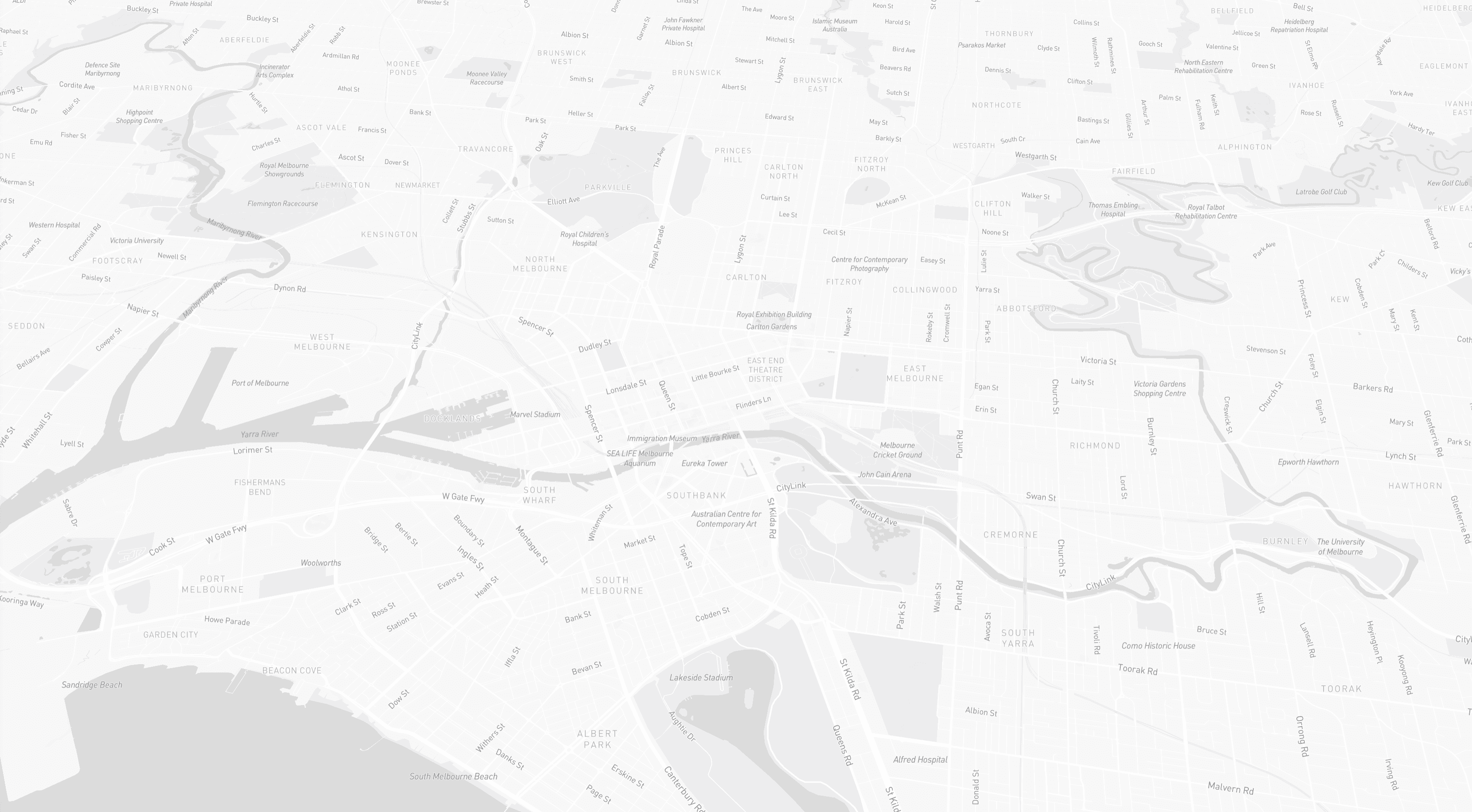 Screenshot of mapbox map